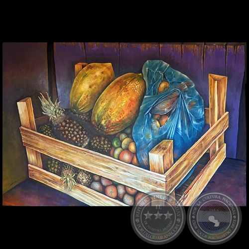 Bodegón de frutas - Pintura al óleo - Obra de Vicente González Delgado